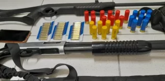 Armas de grosso calibre apreendidas em Palhoça