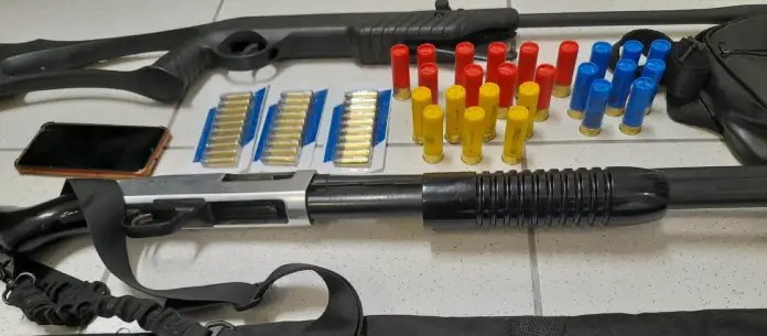 Armas de grosso calibre apreendidas em Palhoça