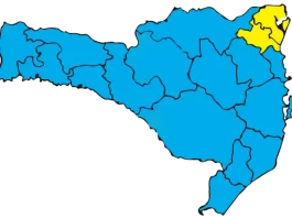 apenas duas regiões de SC têm risco alto à Covid, mostra novo mapa da covid