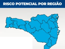 Matriz de risco volta a mostrar estado inteiro em risco moderado (azul)