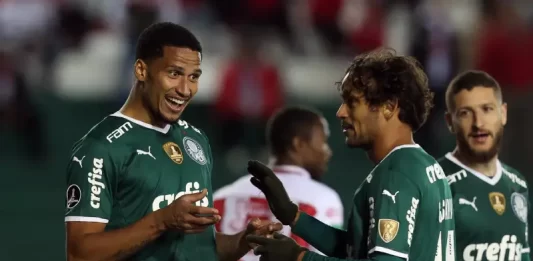 palmeiras goleou o indepiendente petrolero na libertadores