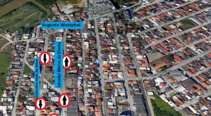 Três ruas da Ponte do Imaruim, em Palhoça, passam para mão única