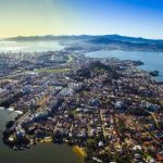 Foto aérea da região continental de Florianópolis