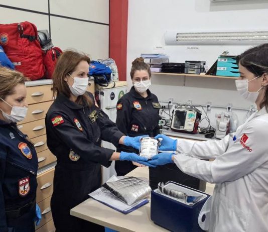 Helicópteros dos Bombeiros serão equipados com sangue do tipo O