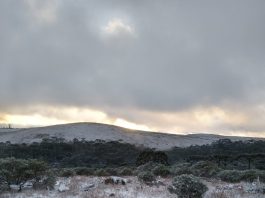 Primavera começa com neve na serra