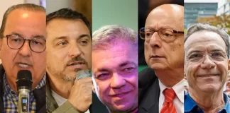 Cinco principais candidatos na disputa ao governo de SC