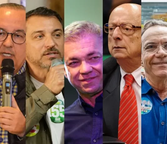 Cinco principais candidatos na disputa ao governo de SC