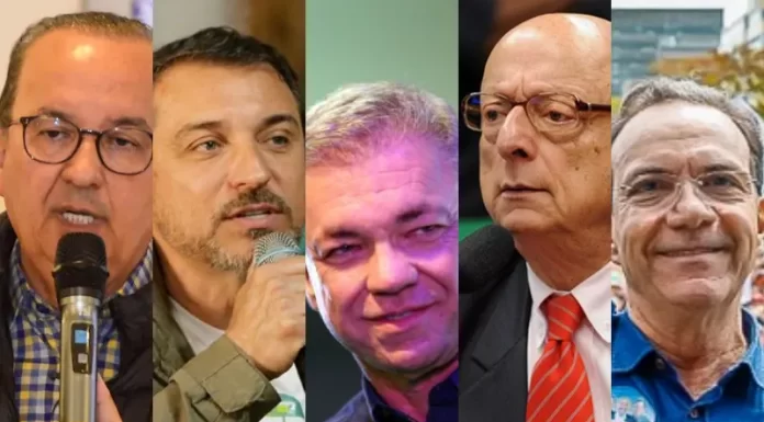 Cinco principais candidatos na disputa ao governo de SC