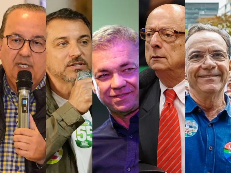 Cinco principais candidatos na disputa ao governo de SC