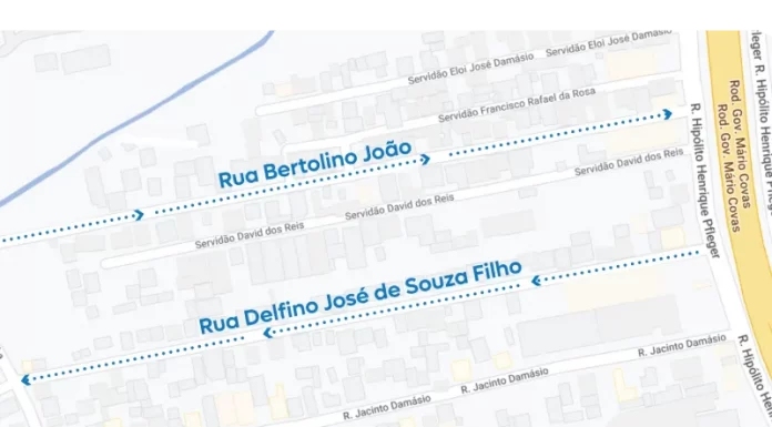 Ruas do bairro Serraria em São José