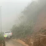 Dois deslizamentos de terra ocorreram na Serra do Rio do Rastro
