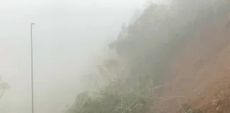 Dois deslizamentos de terra ocorreram na Serra do Rio do Rastro