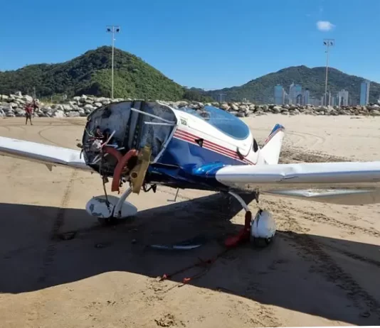 Aeronave que decolou de São José faz pouso forçado em Navegantes