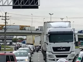 Estradas paralisadas em Santa Catarina