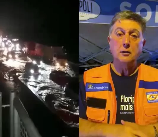 Rodovias na Grande Florianópolis são interditadas e aulas canceladas