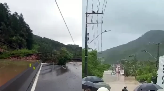 BR-101 e BR-282 estão interditadas na Grande Florianópolis