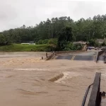 Ponte destruída em São Martinho