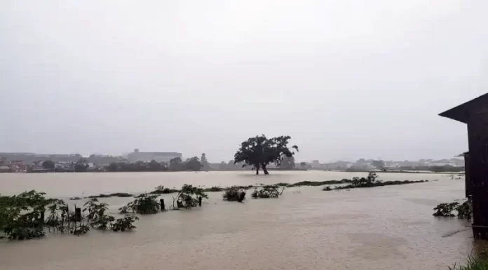 Rio Forquilhas transbordou