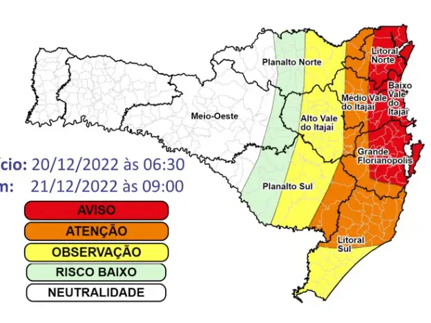 Cidades da Grande Florianópolis estão em alerta para deslizamentos