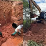 Adutora de água bruta foi rompida em Santo Amaro da Imperatriz