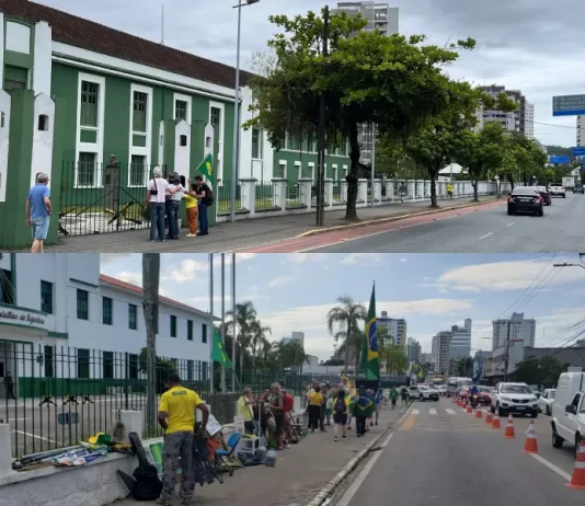 Acampamentos de manifestantes são desfeitos em SC Acampamentos de manifestantes são desfeitos em SC