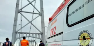 Homem em surto é resgatado na Ponte Hercílio Luz