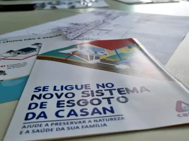 Ligação ao sistema de esgoto da Casan