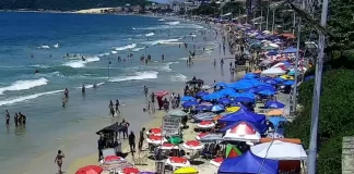 Praia de Ingleses antes do alargamento