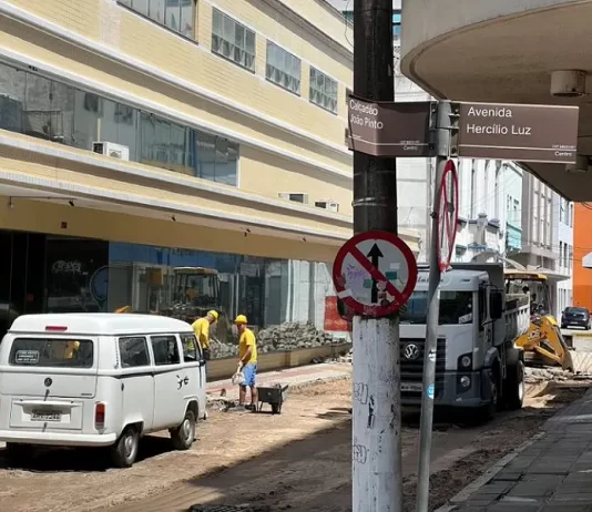 Começa a reforma do piso no Centro Histórico de Florianópolis