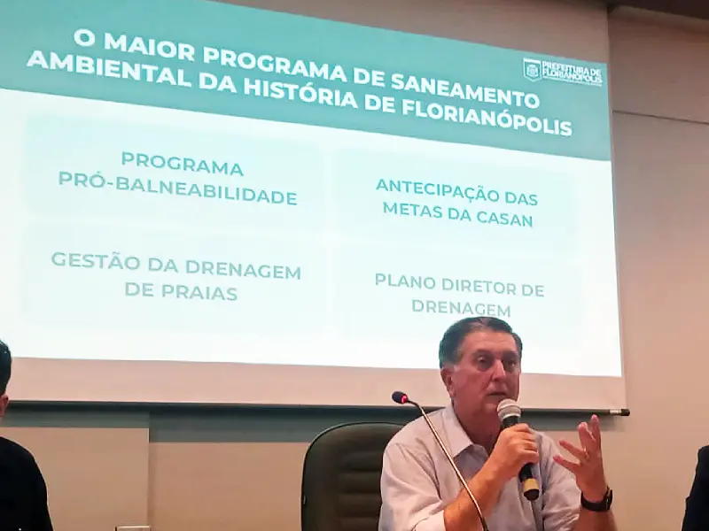 Prefeitura de Florianópolis apresenta plano de correção de saneamento