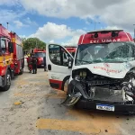 Acidente com ambulância em Florianópolis deixa funcionários do Samu feridos