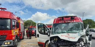 Acidente com ambulância em Florianópolis deixa funcionários do Samu feridos