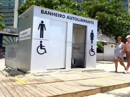 Beira-mar de São José vai ganhar mais dois banheiros autolimpantes Avenida Beira-mar de São José vai ganhar “Banheiro do Futuro”