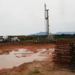 Obra da ETE de Potecas, em São José