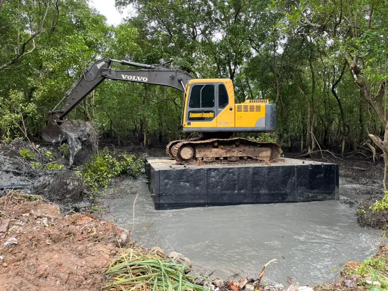 Pacto pelo Saneamento: Depois de décadas sob processo de assoreamento, Prefeitura inicia desobstrução de canal artificial de drenagem ligado ao Rio Tavares