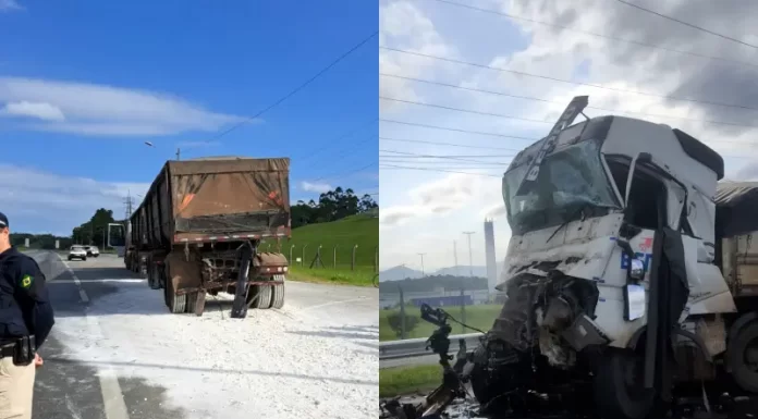 Caminhoneiro drogado provocou acidente na BR-101 em Joinville