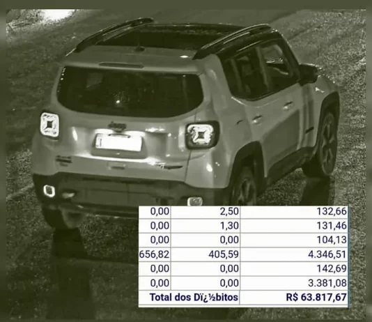 Carro com 63 mil reais em multas e condutor sem CNH é flagrado em Florianópolis