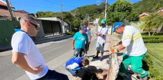 Fiscalização de esgoto no Morro das Pedras