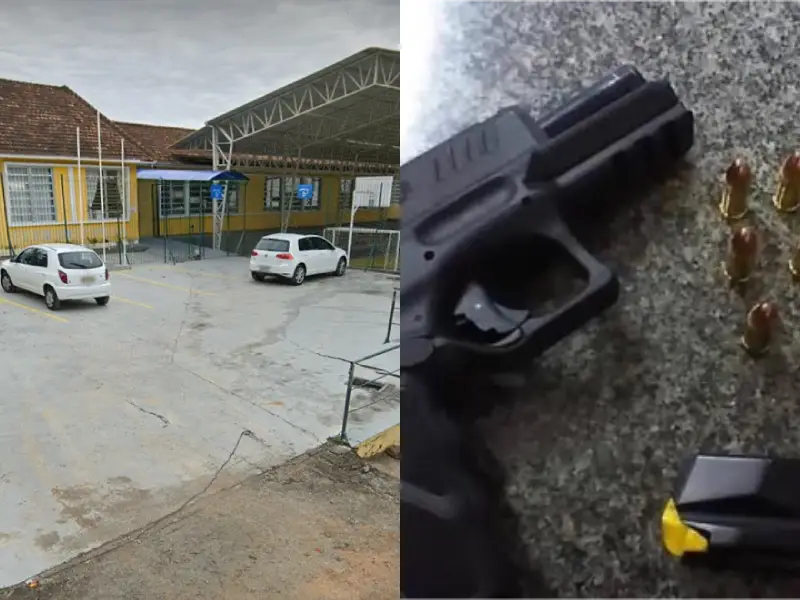 Adolescente é flagrado com pistola em colégio de Governador Celso Ramos