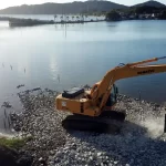 Obra da ponte da Lagoa da Conceição