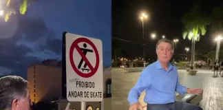 Prefeitura de Florianópolis instala placas de "proibido andar de skate" no Largo da Alfândega