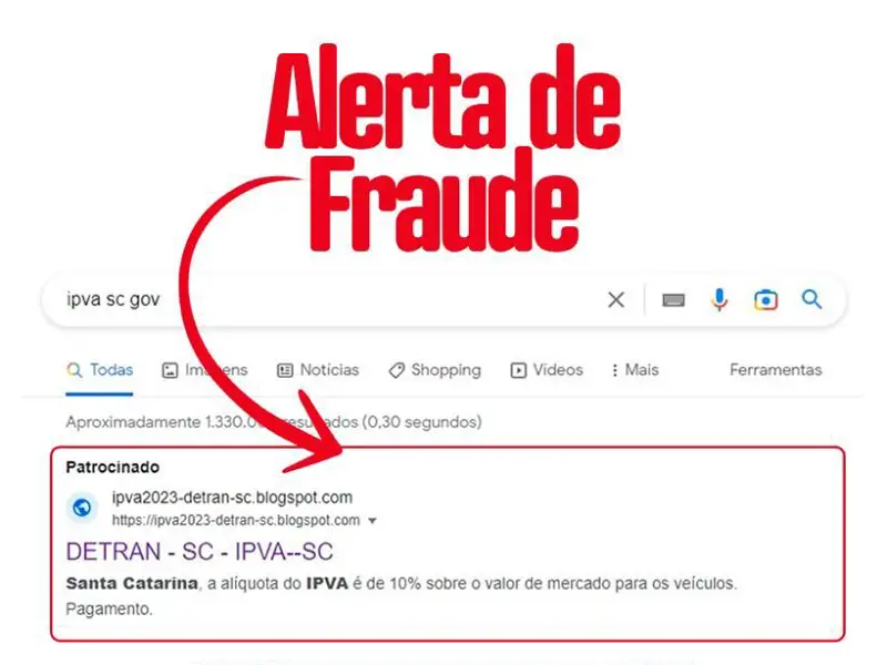 Detran/SC alerta para golpe de site falso oferecendo desconto no IPVA