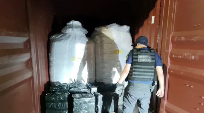 Carga de cocaína com destino à Bélgica é apreendida em Navegantes