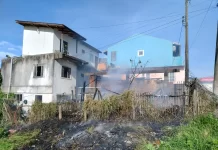 Incêndio em residência deixa um jovem ferido em Biguaçu