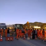 Protesto de operários do Contorno Viário