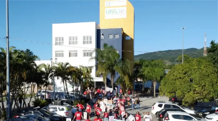 Manifestação dos servidores em Florianópolis