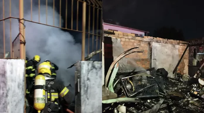 Residência em São José é destruída por incêndio após vazamento de gás