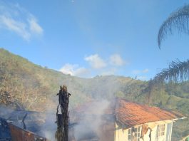 Entrou na casa incendiada para o resgate.