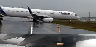 Avião derrapa e sai da pista do aeroporto de Florianópolis
