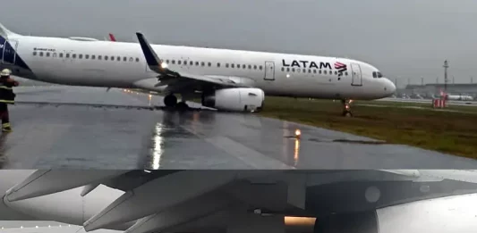 Avião derrapa e sai da pista do aeroporto de Florianópolis